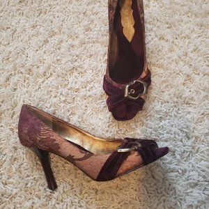 Purple Velvet Nine West Pumps